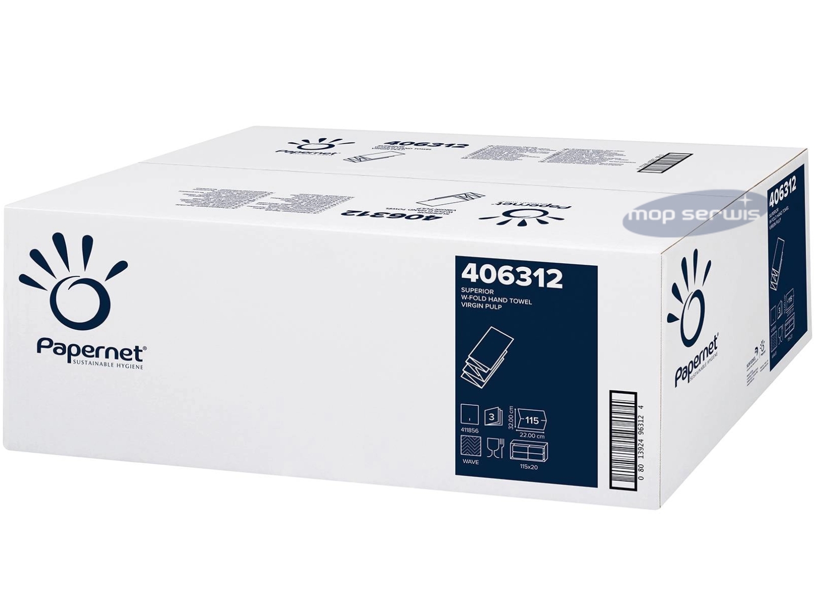 Ręcznik Multifold Papernet 406312 Premium Extra Soft Gruby 3 warstwy Celuloza